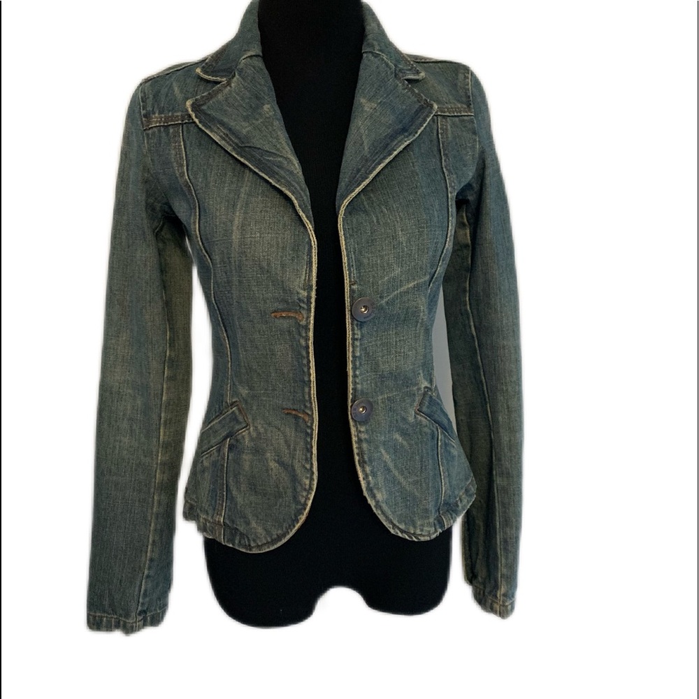 Bershka Jeans SZ Slim M Dirty Wash Denim Jacket